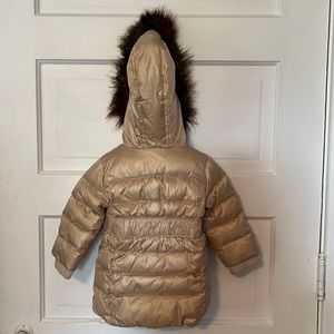 Baby Gap coat, toddler size 12-18 mo, tan and warm lining, used once. $89
